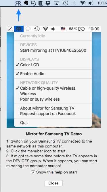 Screen mirror for samsung tv